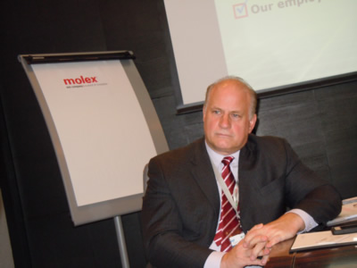 Molex全球銷售（shòu）市場事業部市場傳播（bō）副總裁Brian Krause
